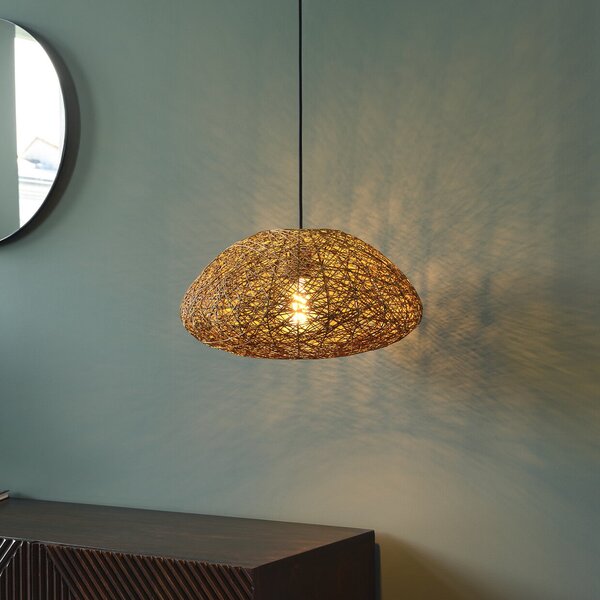 OSRAM Lampă suspendată Decor Paper Drop, 1 bec, bej, E27, reglabil, Bej, Camera de zi / sufragerie, Hârtie / Carton, Casă de țară / Rustic