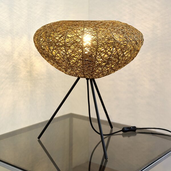 OSRAM Lampa de masă Decor Paper Drop, trepied, bej, E27, Bej, Camera de zi / sufragerie, Hârtie / Carton, Casă de țară / Rustic, Tripod