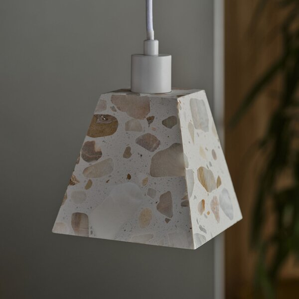 OSRAM Lampă suspendată Decor Gleam Weight, Terrazzo, bej, E14, reglabil, Bej, Camera de zi / sufragerie, Marmură