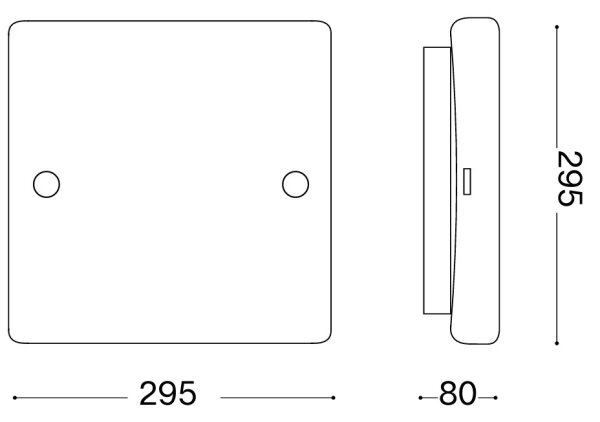 Ideal Lux - Plafonieră CELINE 2xE27/60W/230V 29,5x29,5 alb