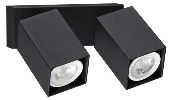Ideal Lux - Aplica de perete LED DYNAMITE 2x GU10/7W/230V CRI 90 negru