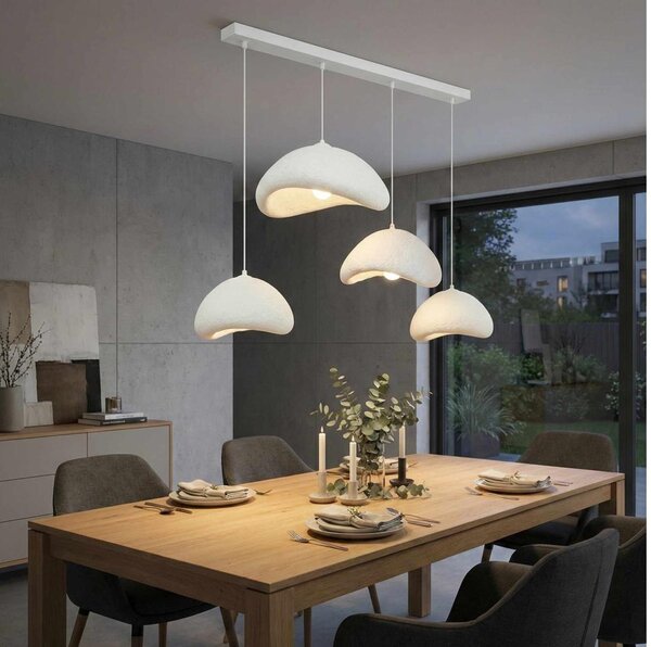 Brilagi - Lustră suspendată pe cablu WABI SABI 4xE27/40W/230V albă