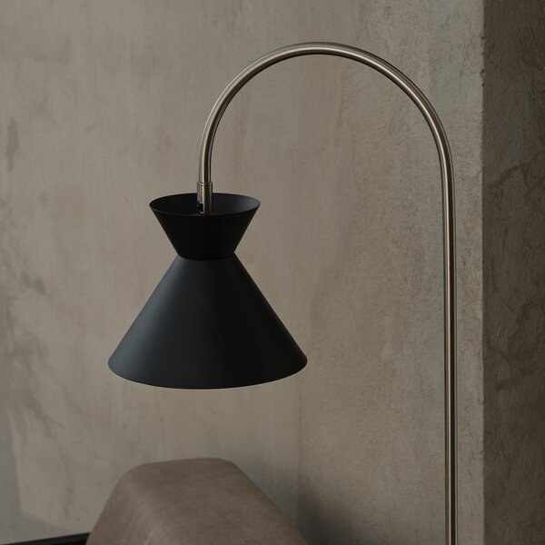 OSRAM Lampadar Decor Waist, oțel, negru, E27, Negru, Camera de zi / sufragerie, Metal, Modern