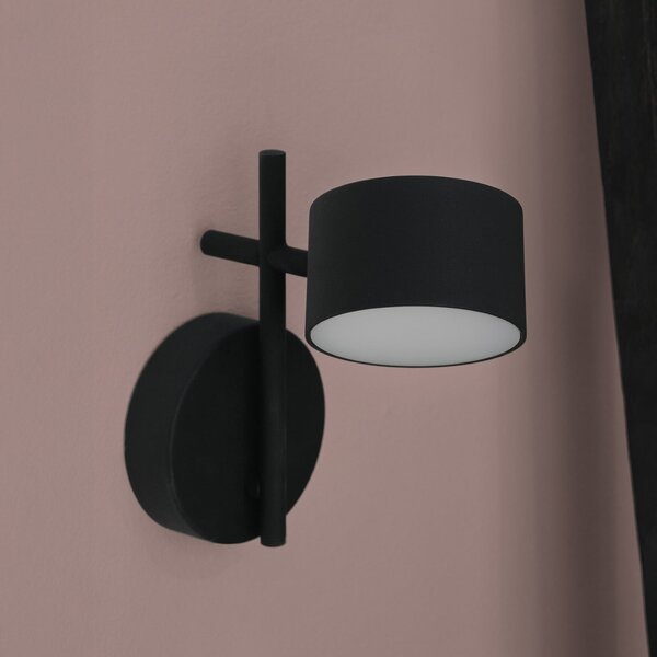 OSRAM Aplică LED Decor Kyoto, negru, dimabil, cu ștecher, reglabil, Negru, Camera de zi / sufragerie, Aluminiu, Modern