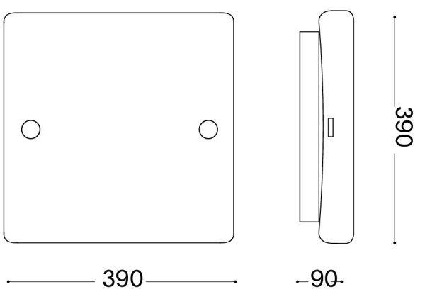 Ideal Lux - Plafonieră CELINE 3xE27/60W/230V 39x39 albă