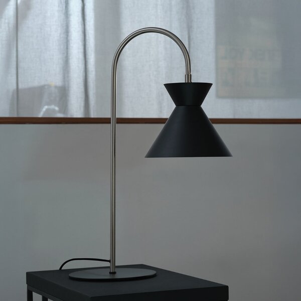 OSRAM Lampa de masă Decor Waist, oțel, negru, E27, Negru, Camera de zi / sufragerie, Metal, Modern