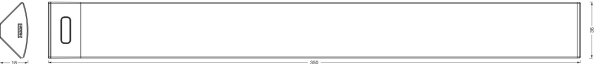 Osram - LINEAR ANGLE lampă LED pentru montare sub mobilier, dimmabilă, cu senzor, LED/5W/230V, 35 cm, negru