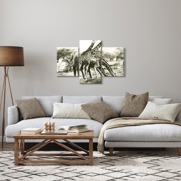 Tablou - Girafe, de epocă (90x60 cm)