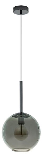 Eglo 97633 - Pendul suspendat pe cablu TINDARI 1xE27/60W/230V negru fumuriu