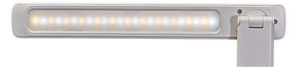 Maul Lampă de masă cu baterie MAULsally, albă, CCT, dimabil, înălțime 34 cm, reglabil, Alb, Studiu / Birou, Plastic