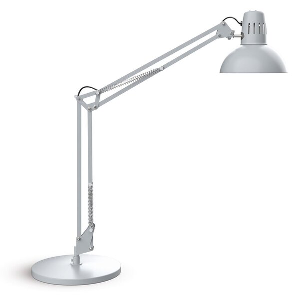 Maul Lampa de birou cu LED MAULstudy, culoare argintiu, 49 cm, E27, Metalic, Studiu / Birou, Metal