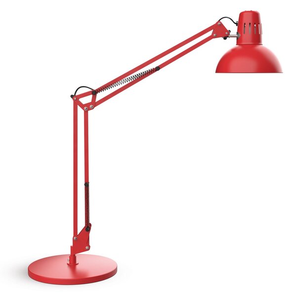 Maul Lampa de birou MAULstudy, roșie, oțel, înălțime 49 cm, Roșu, Studiu / Birou, Metal