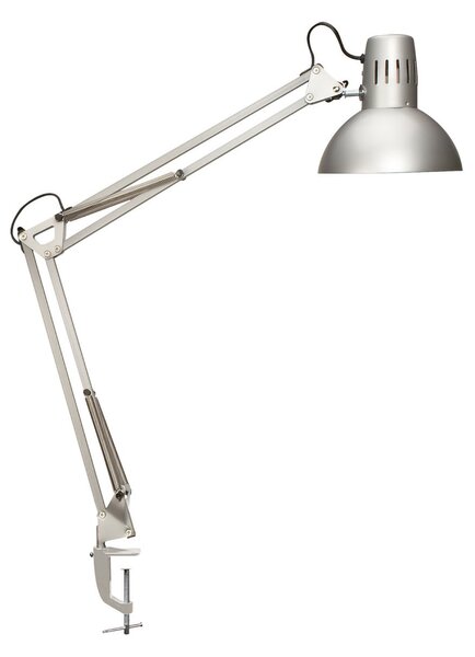 Maul Lampa cu clemă LED MAULstudy, culoare argintiu, oțel, înălțime 44 cm, Metalic, Studiu / Birou, Metal, Birou de masă