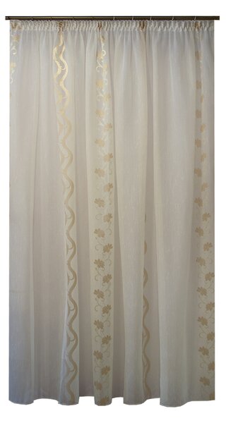 Perdea Velaria sable floricica ivore, 240x245 cm