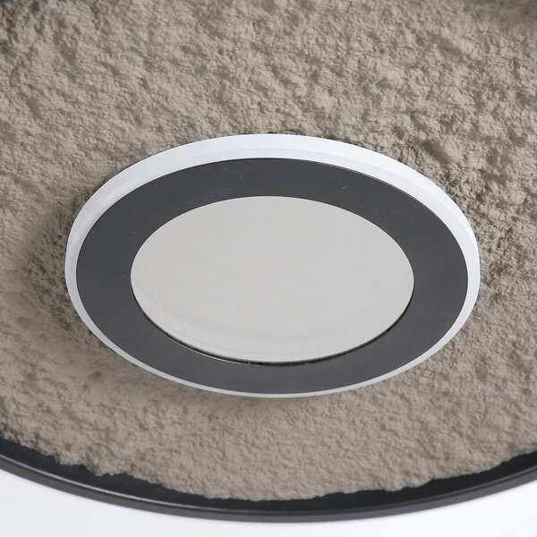 Searchlight Plafonieră LED Lumadisc, negru, Ø 41 cm, metal/silicon, reglabil, Negru, Camera de zi / sufragerie, Metal, Modern