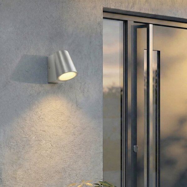 Lindby LED-Aparec de iluminat exterior Illuvia, aluminiu, IP54, Metalic, Aluminiu, Modern