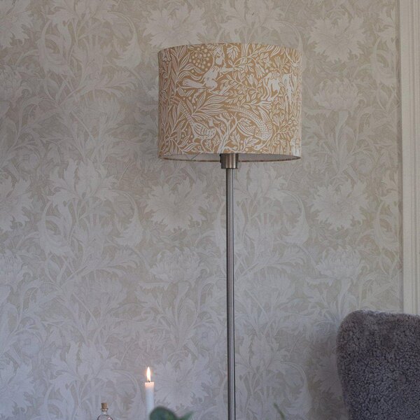 PR Home Lampadar Amy, galben/gri, înălțime 150 cm, textil, E27, Gri, Camera de zi / sufragerie, Țesătură / Textil
