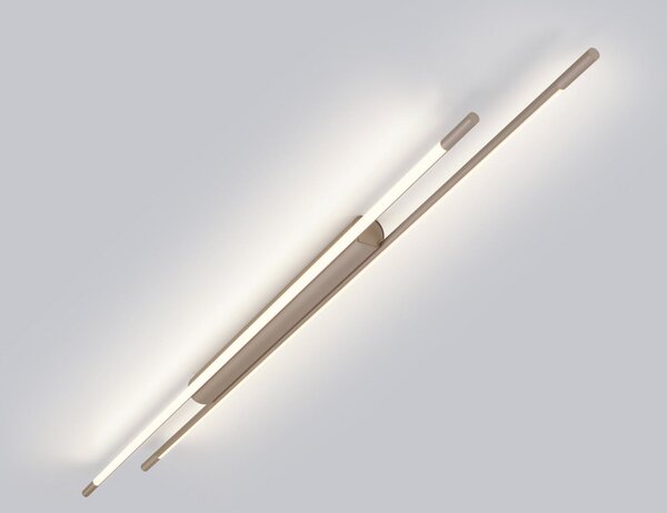 Helestra Plafonieră LED LEDA, maro, lungime 150 cm, dimabil, reglabil, Maro / Rugină, Studiu / Birou, Aluminiu