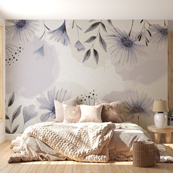 Fototapet Design floral delicat în acuarelă, Fototapet acuarelă, Fototapet populare, w02650v1 - Tapeko.ro