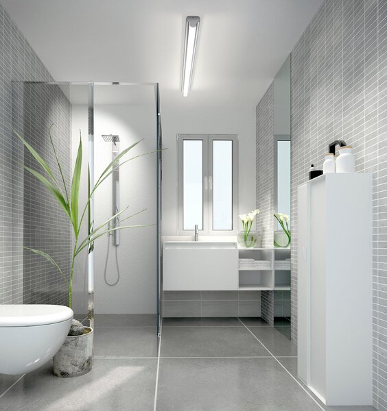 Helestra Lampa cu oglindă LED LOOM 2, lungime 120 cm, IP44, CCT, Metalic, Baie, Plastic