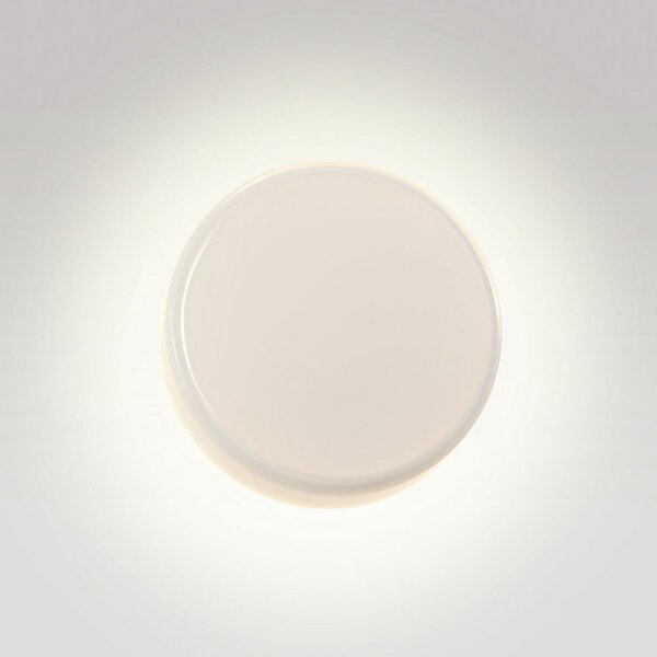 MARSET aplică de perete LED Caramel, opal, Ø 28 cm, TRIAC, sticlă, reglabil, Alb, Camera de zi / sufragerie, Sticlă, Design