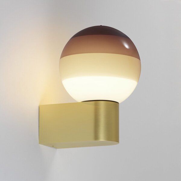 MARSET aplică de perete LED Dipping Light A1, maro/alamă, reglabil, Auriu / Alamă, Camera de zi / sufragerie, Metal, Design, glob