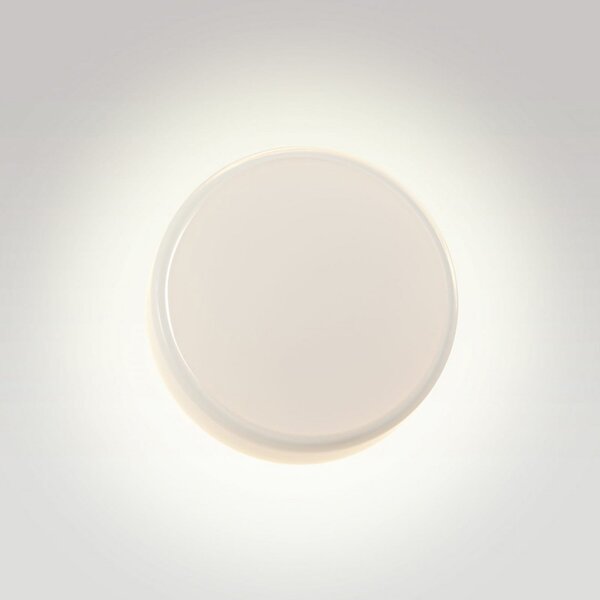 MARSET aplică de perete LED Caramel, opal, Ø 38 cm, TRIAC, sticlă, reglabil, Alb, Camera de zi / sufragerie, Sticlă, Design