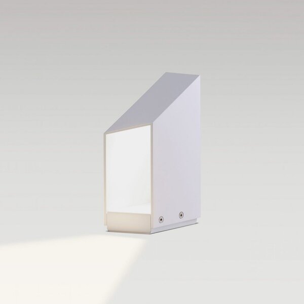 MARSET Lampă cu soclu LED Domus, înălțime 26 cm, alb, aluminiu, reglabil, Alb, Aluminiu, Design