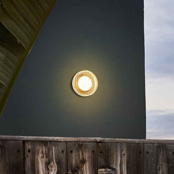 MARSET Lampă LED pentru exterior Roc, Ø 14 cm, alb/translucid, reglabil, Alb, Aluminiu, Design