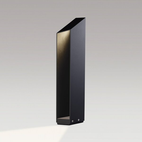 MARSET Lampă cu soclu LED Domus, înălțime 55 cm, negru, aluminiu, reglabil, Negru, Aluminiu, Design