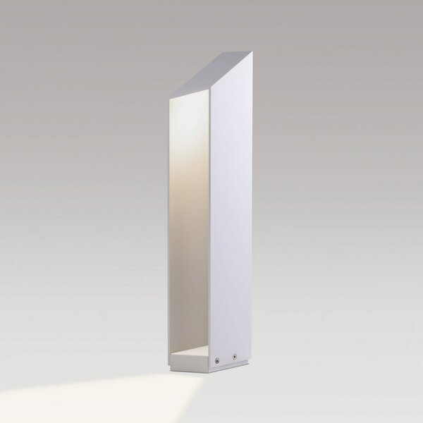 MARSET Lampă cu soclu LED Domus, înălțime 55 cm, alb, aluminiu, reglabil, Alb, Aluminiu, Design