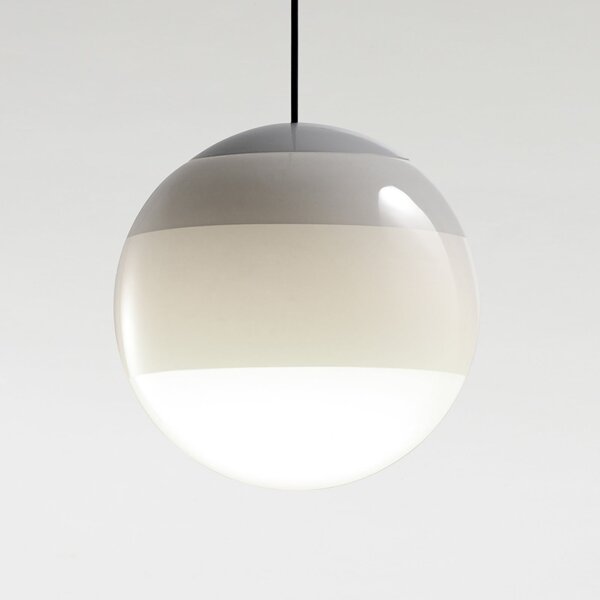 MARSET Lampă suspendată LED Dipping Light Ø 20 cm albă, reglabil, Alb, Camera de zi / sufragerie, Sticlă, Design, glob