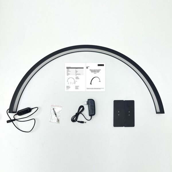 Brilagi - Lampă LED dimabilă în arc RADIO LED/30W/24/230V 3000-6500K neagră