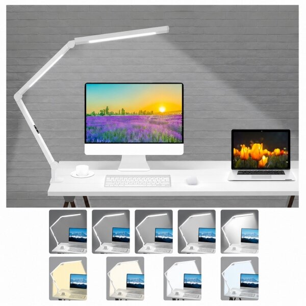 Brilagi-LED Lampă de masă tactilă reglabilă VARIO LED/12W/230V 3000-6500K albă