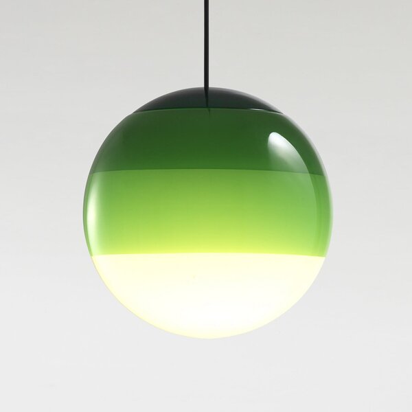 MARSET Lampă suspendată LED Dipping Light Ø 30 cm verde, reglabil, Verde, Camera de zi / sufragerie, Sticlă, Design, glob