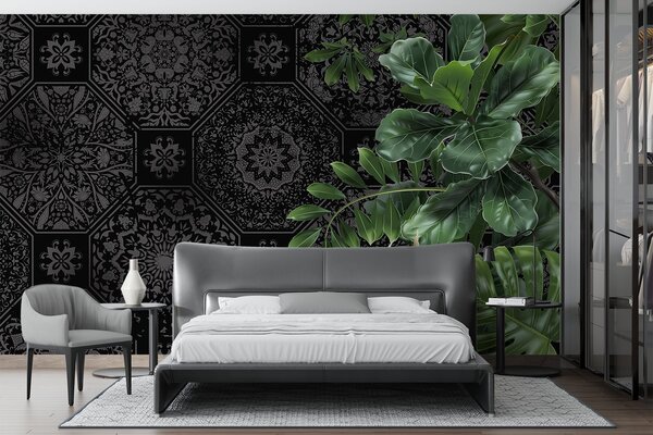 Fototapet Modelele elegante se îmbină cu vegetația luxuriantă, Fototapet natură, Fototapet populare, w08647 - Tapeko.ro