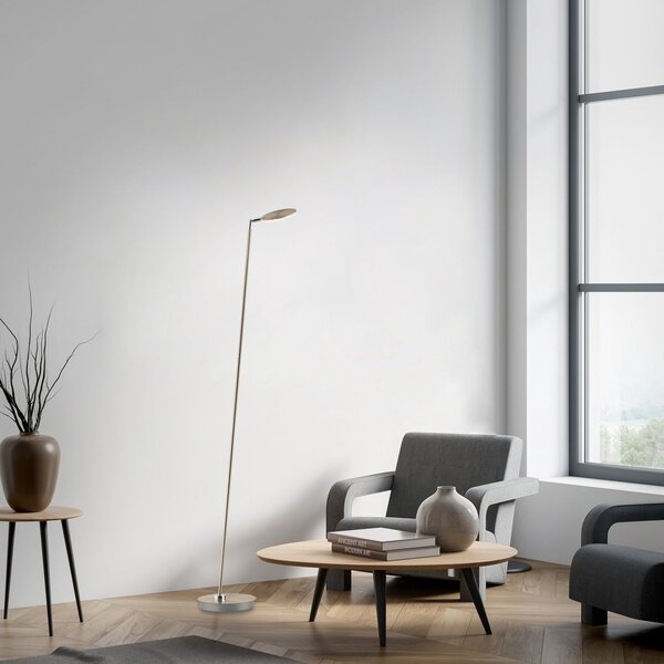 Paul Neuhaus lampadar LED Akku-Bente, alamă, CCT, USB-C, reglabil, Auriu / Alamă, Studiu / Birou, Metal, Modern