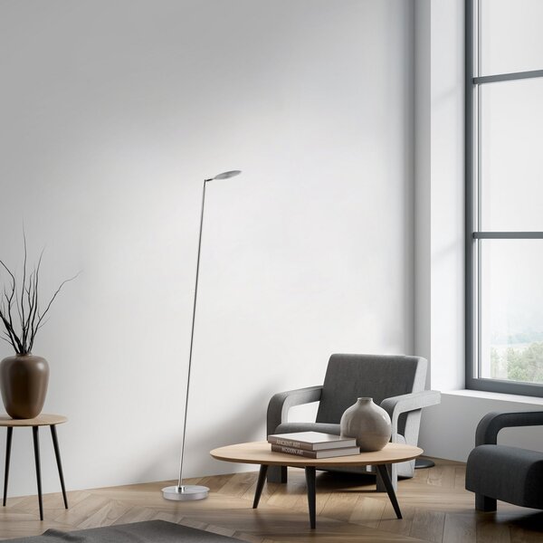 Paul Neuhaus lampadar LED cu baterie reîncărcabilă Akku-Bente, gri, CCT, USB-C, reglabil, Metalic, Studiu / Birou, Metal, Modern