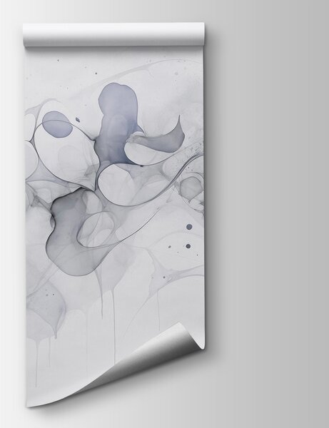 Fototapet Forme fluide abstracte în tonuri moi, Fototapet cu frunze 3D, Fototapet populare, w02745v3 - Tapeko.ro