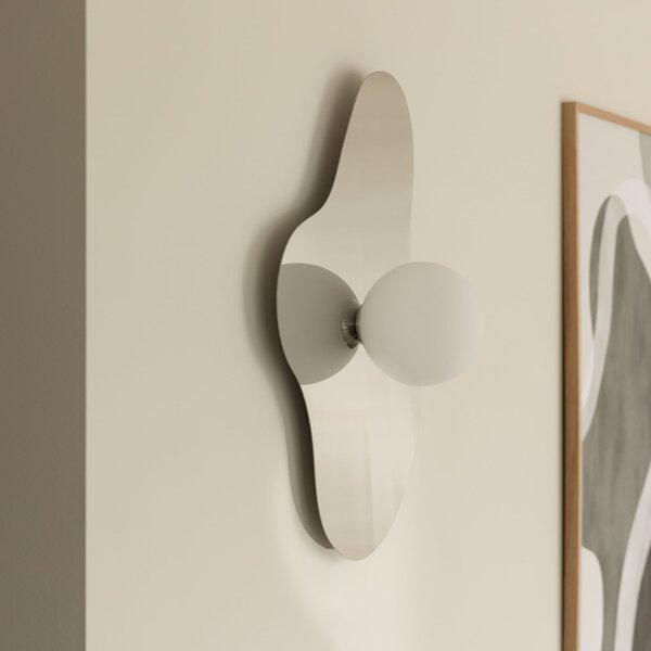 Globen Lighting Aplică de perete ILLUSION, crom, sticlă, 60 cm, Gri, Camera de zi / sufragerie, Sticlă, Modern