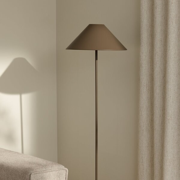 Globen Lighting lampadar Cannes, maro, metal, 140 cm, Maro / Rugină, Camera de zi / sufragerie, Metal, Scandinavă