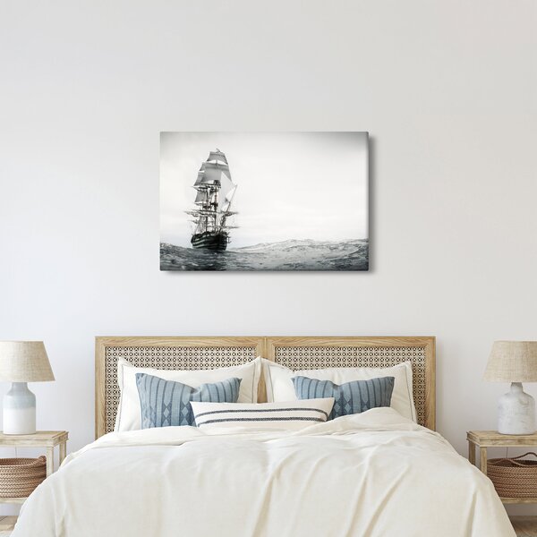Tablou - O navă care navighează pe ocean (90x60 cm)