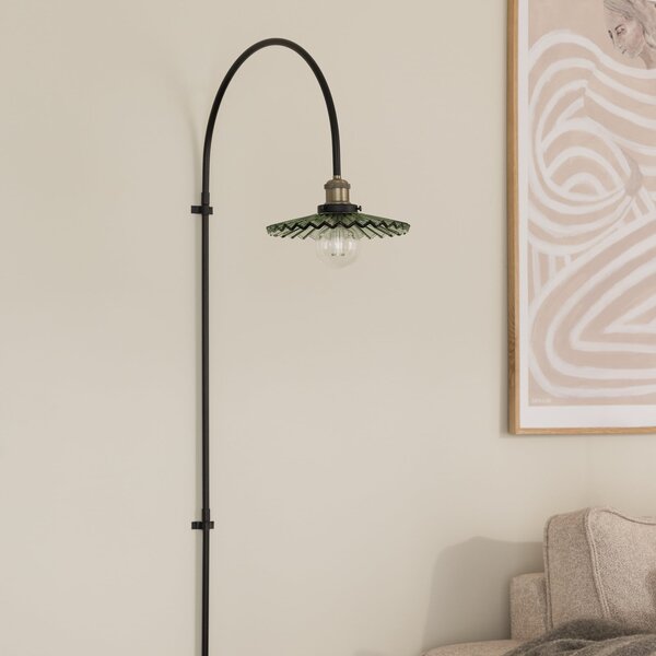 Globen Lighting aplică de perete COBBLER, verde, înălțime 150 cm, sticlă, Negru, Camera de zi / sufragerie, Sticlă, Design