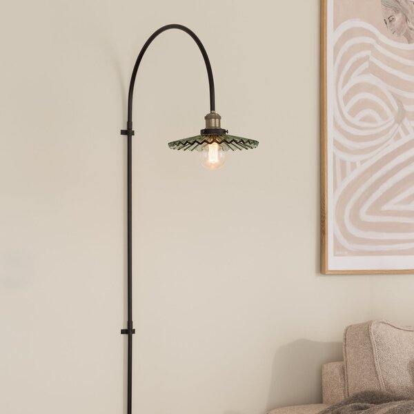 Globen Lighting aplică de perete COBBLER, verde, înălțime 150 cm, sticlă, Negru, Camera de zi / sufragerie, Sticlă, Design