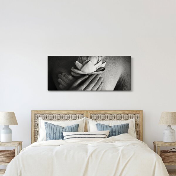 Tablou - Lotus în mâinile lui Buddha (120x50 cm)