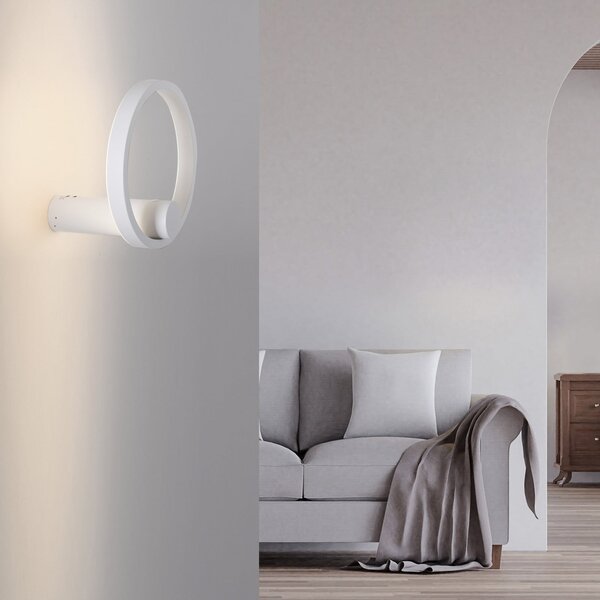 JUST LIGHT. GmbH Aplica de perete cu LED și baterie Archie, albă, 3.000 K, reglabil, Alb, Camera de zi / sufragerie, Metal, Modern