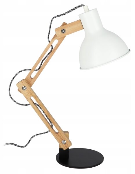 Lampă de masă 1xE27/40W/230V albă/neagră