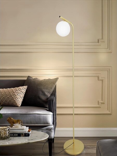 Lampă de podea 1xE27/40W/230V auriu/alb