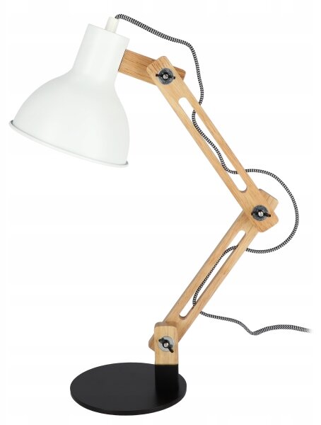 Lampă de masă 1xE27/40W/230V albă/neagră