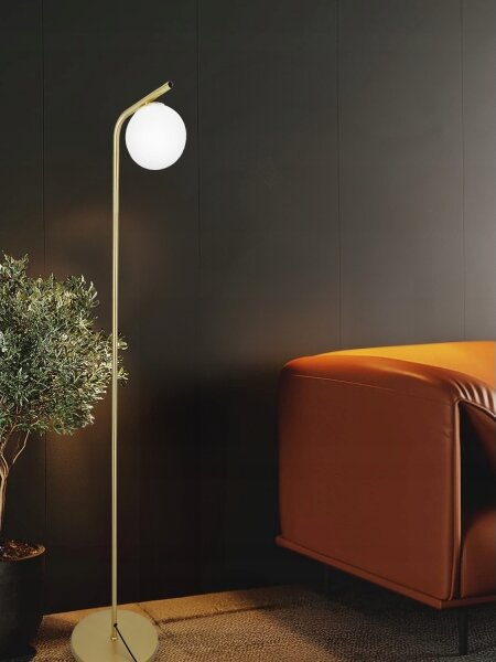 Lampă de podea 1xE27/40W/230V auriu/alb